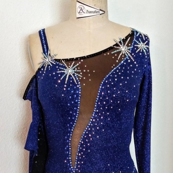 Designer Figure Skating Dress - Picture 1 of 4